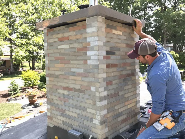 Twinsburg Chimney Sweep completing a modern chimney remodel in Twinsburg, OH