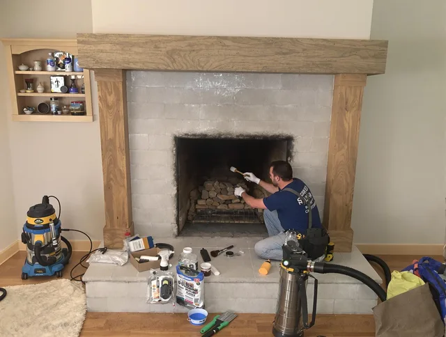 Detailed creosote removal process by Twinsburg Chimney Sweep in Twinsburg, OH
