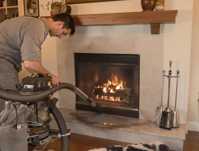 Routine fireplace upkeep by Twinsburg Chimney Sweep in Twinsburg, OH