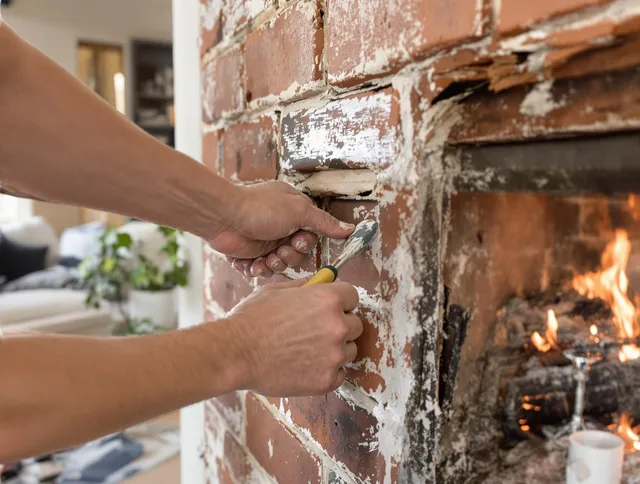 Routine fireplace repair by Twinsburg Chimney Sweep in Twinsburg, OH
