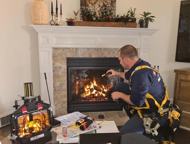 Safety-focused fireplace inspection by Twinsburg Chimney Sweep in Twinsburg, OH