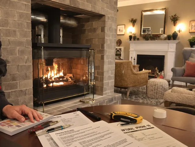 Twinsburg Chimney Sweep verifying fireplace safety measures in Twinsburg, OH
