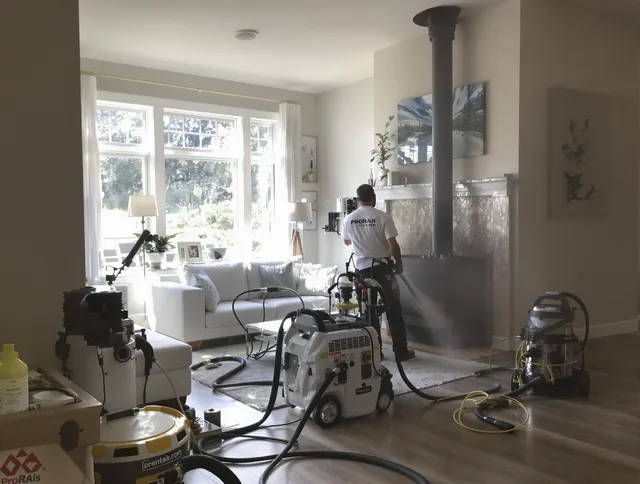 Soot removal service by Twinsburg Chimney Sweep for a fireplace in Twinsburg, OH
